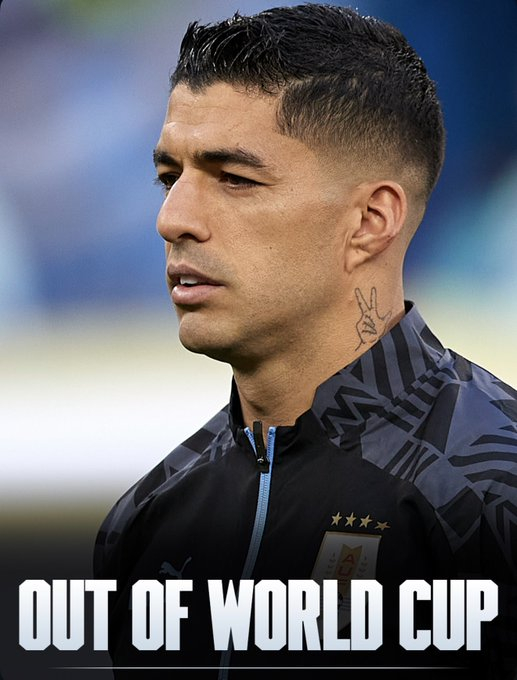 Luis Suárez，无缘2026年世界杯。 