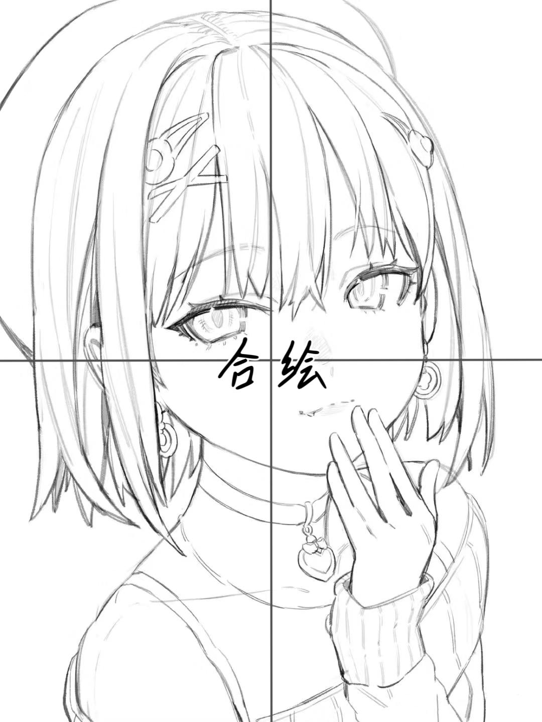 群成员一起参加的合绘上色练习，线稿来自画师freng 仅供参考娱乐哦！