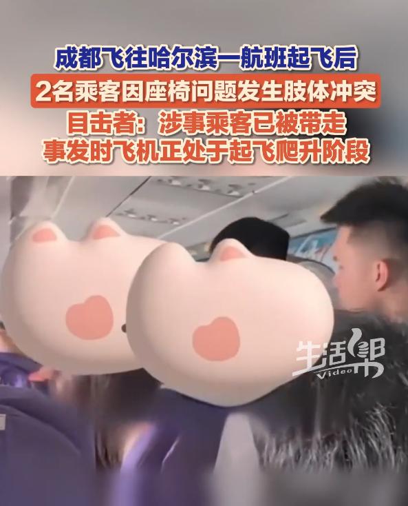 国内一航班爆发恶性斗殴冲突！四川成都飞往哈尔滨的龙江航空LT6618航班上，飞机