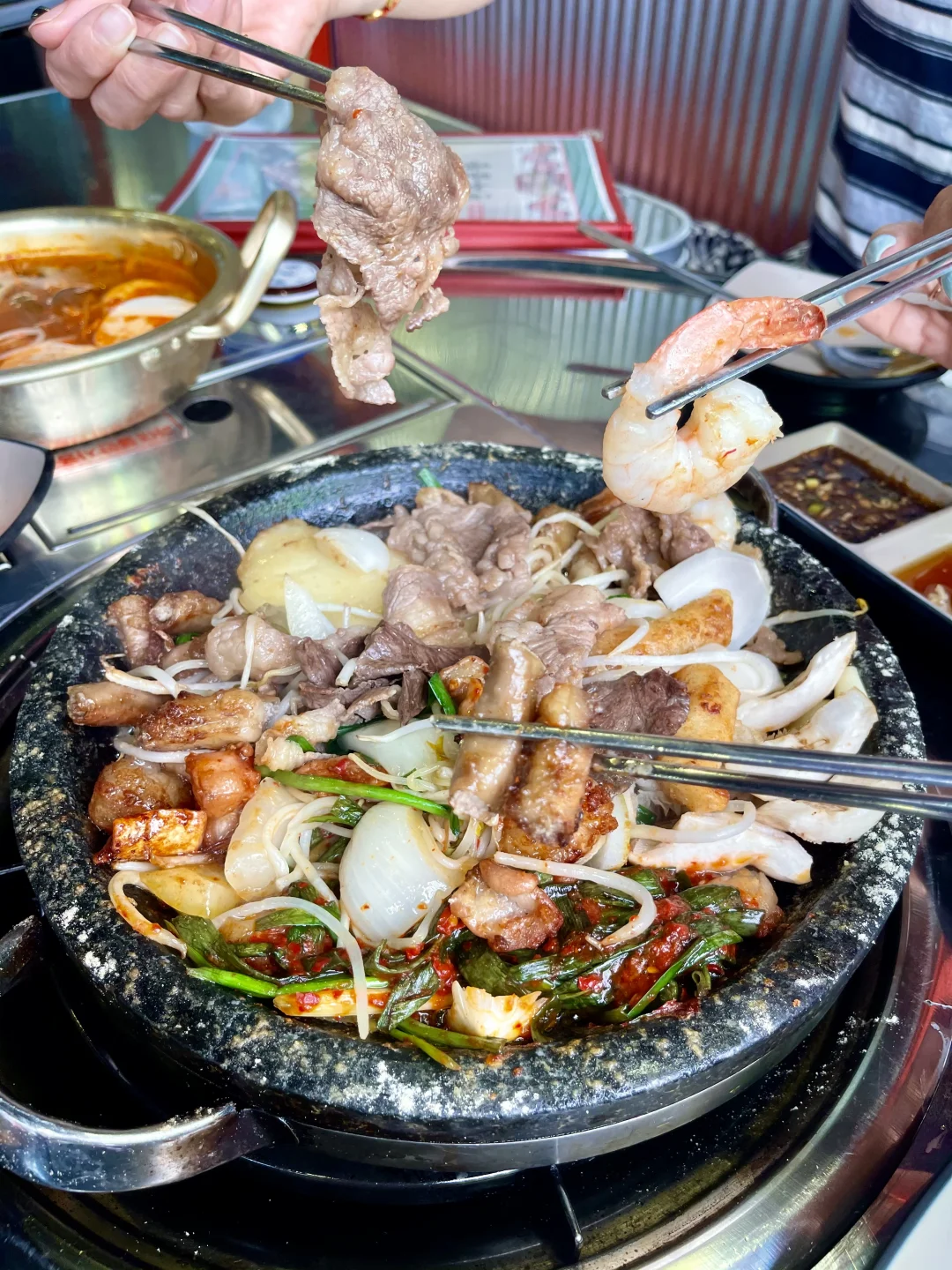 小韩第三顿🇰🇷极品烤牛肠。。。。。好吃！