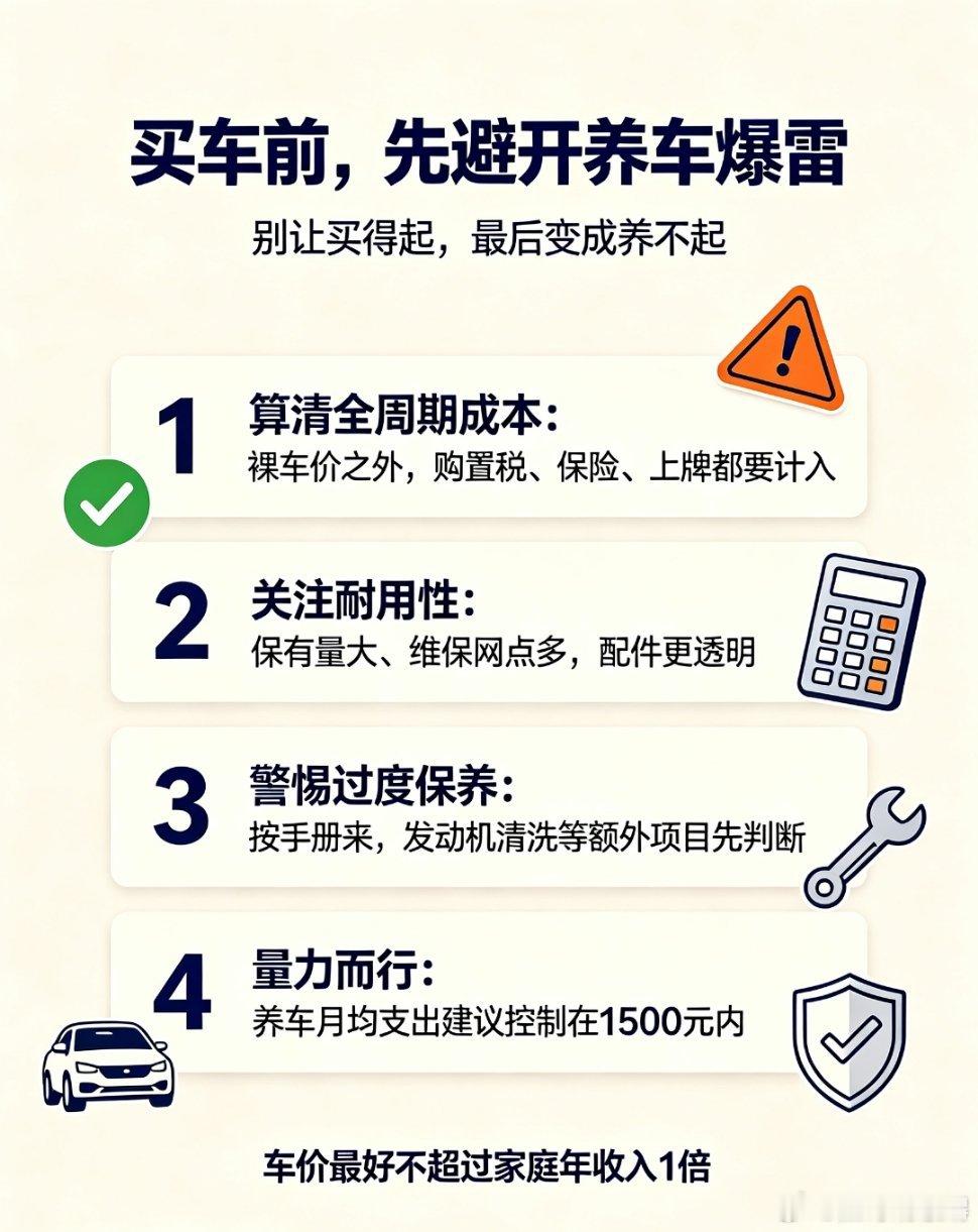 买车前你算过养车成本吗超级车主 你认真算过养车这笔账吗？别急着回答。先看一组数字
