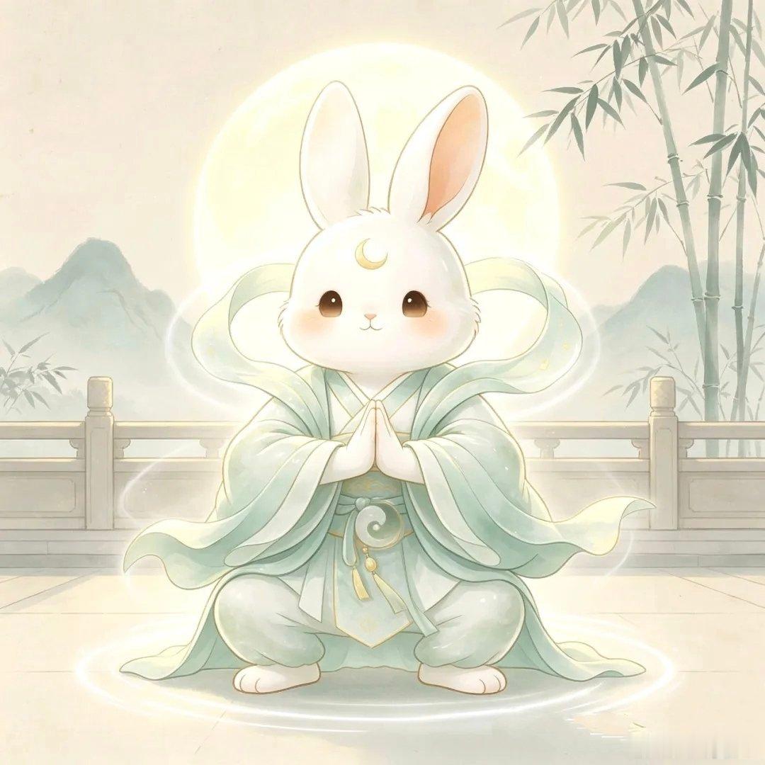 修心养性玉兔佛系头像 ～🐇 太可爱啦！ 