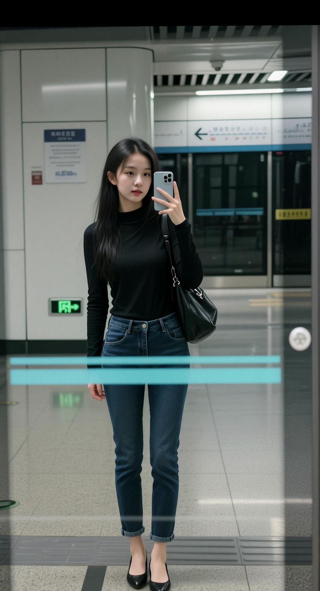 AI通勤风自拍 抖音ai创作