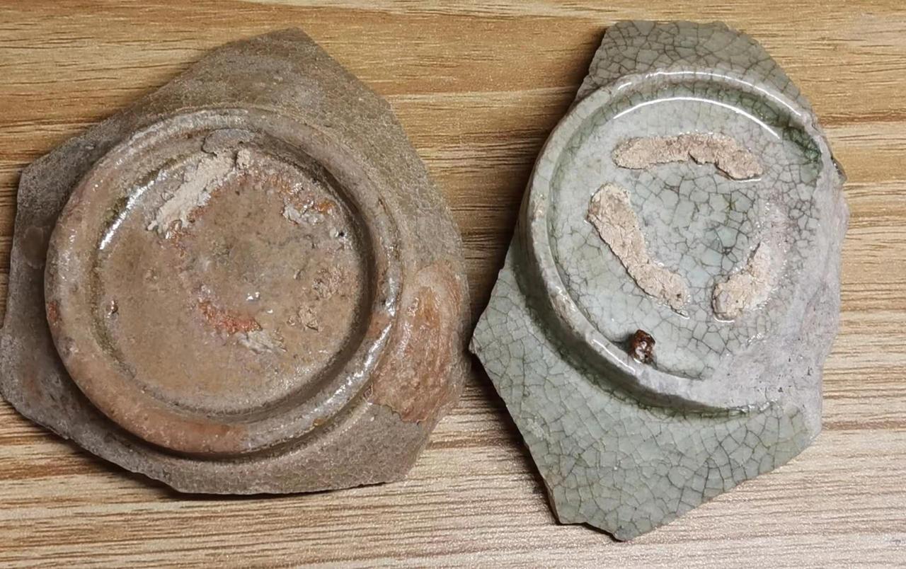 嵩山窑青瓷之美。残瓷片 古瓷残片