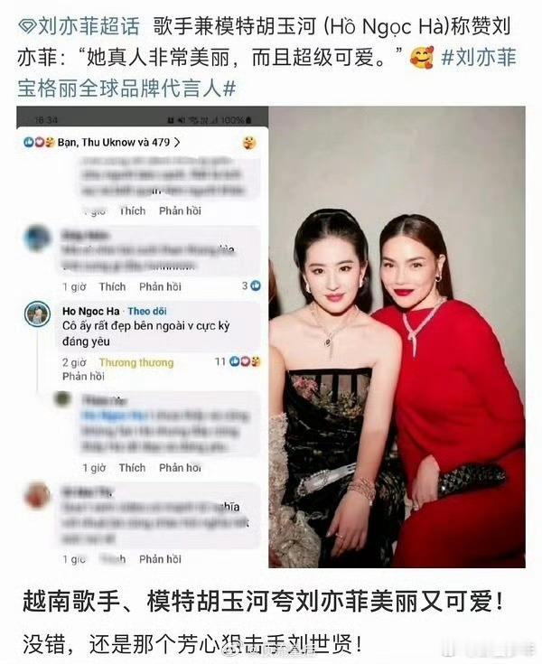 越南明星夸过刘亦菲被裁掉的越南明星夸过刘亦菲谁能想到，被裁掉的当事人曾经是刘亦菲