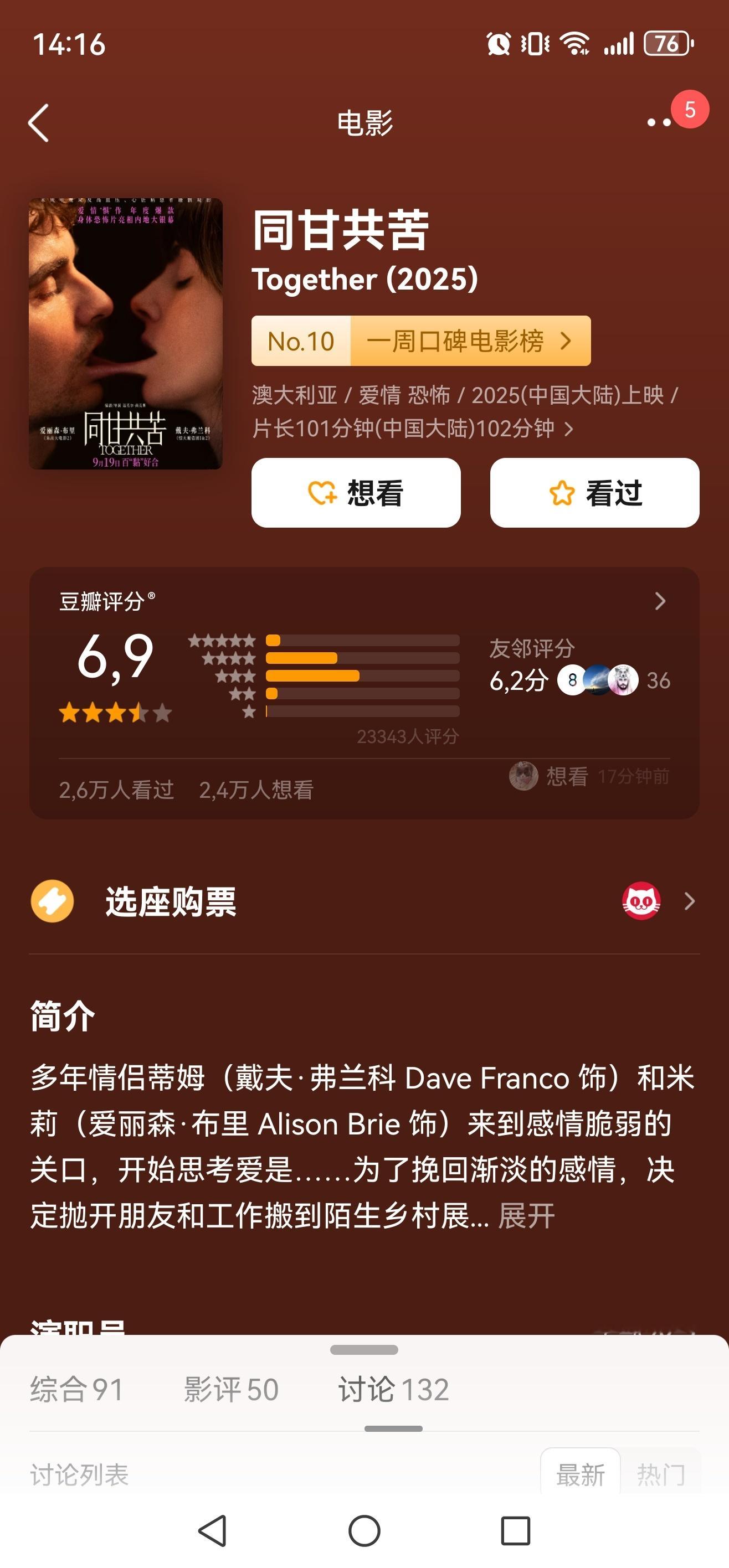 在上周末点映场爆出离谱的AI换脸风波后，《同甘共苦》已撤档，内地上映时间待定[允