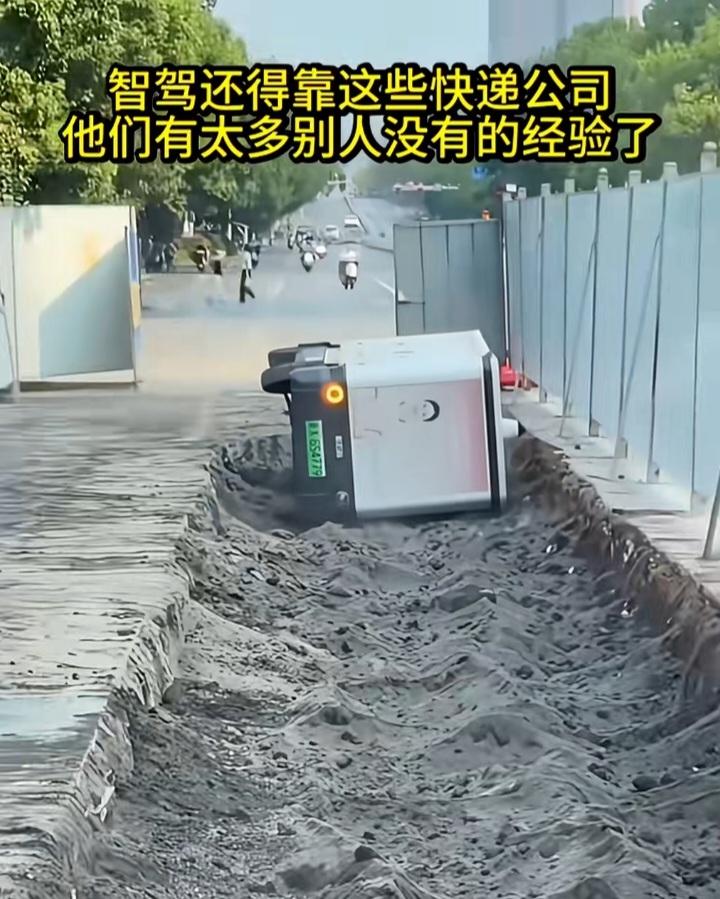 绝大部分智能驾驶还处于 L2水平，遇到复杂路况，AI根本不知道如何处理，经常掉进