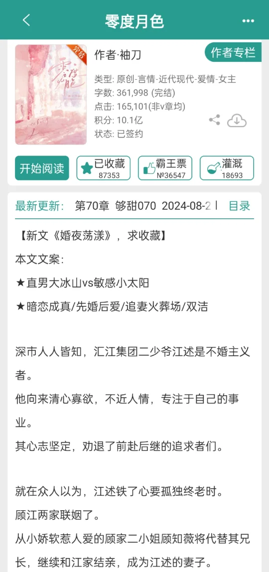 熬夜看完这本先婚后爱，睡不着啦❗️