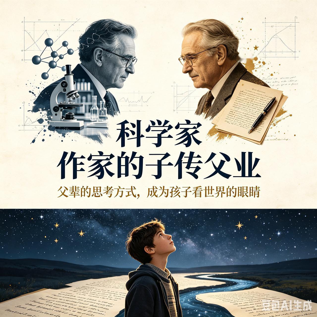 中国有不少子承父业或子承母业的家庭，总的来看，从事理科的科学家父子或父女，如李四