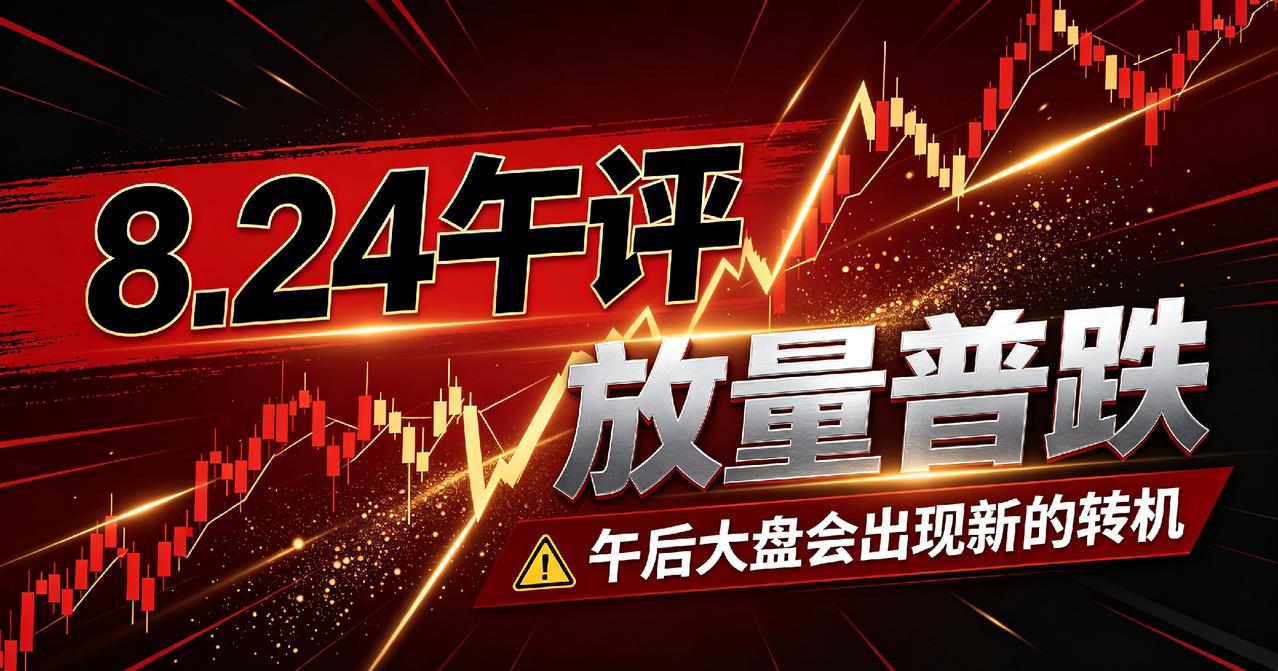 8.24午评：放量普跌，情况不太对劲了，不出意外，午后大盘会出现新的转机
 
大