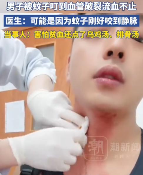 太离谱了！上海一男子健完身在路边等出租车，短短几分钟竟被蚊子围攻，腿上、脖子上被