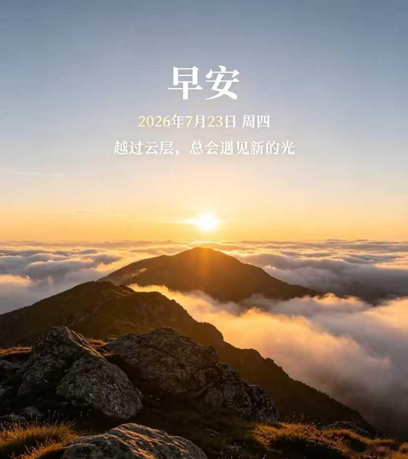 早上好迎着晨光继续前行，稳住节奏，不焦虑不内耗，用心对待每一天，所有努力都会慢慢