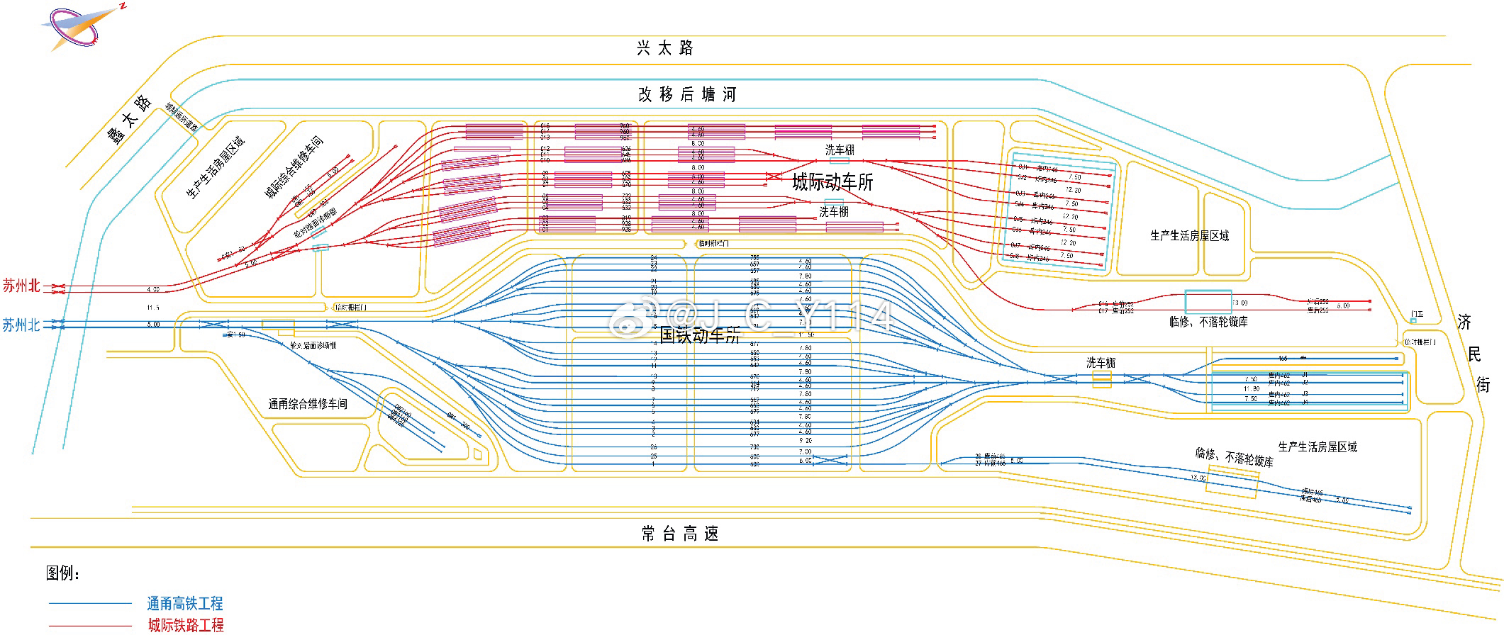 如通苏湖 苏州北动车所土建施工招标 如东经南通苏州至湖州城际铁路苏州北站至苏州东
