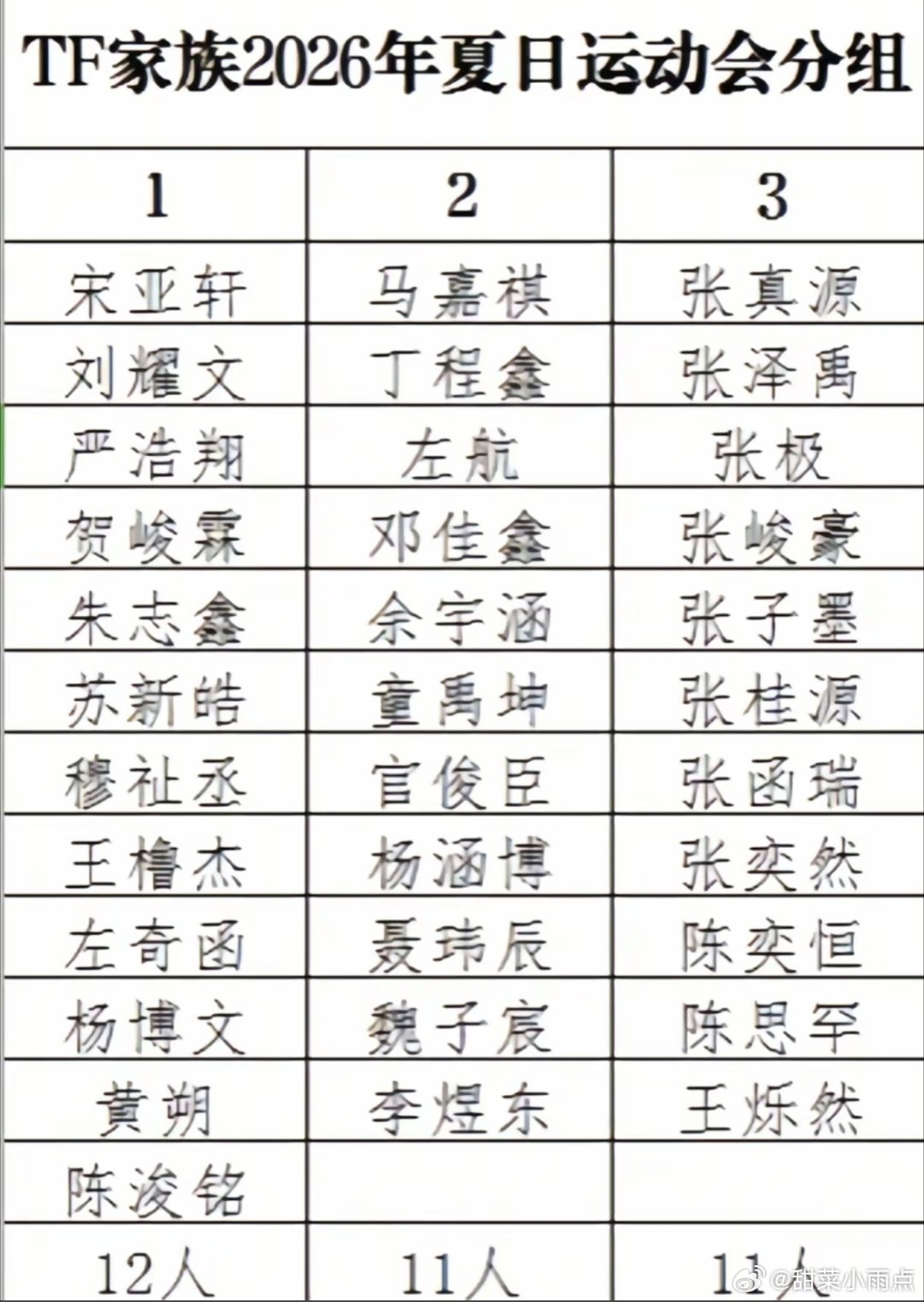 TF家族 2026 年夏日运动会分组一队非诚勿扰（大烧麦）二队旧情复燃（零距离）