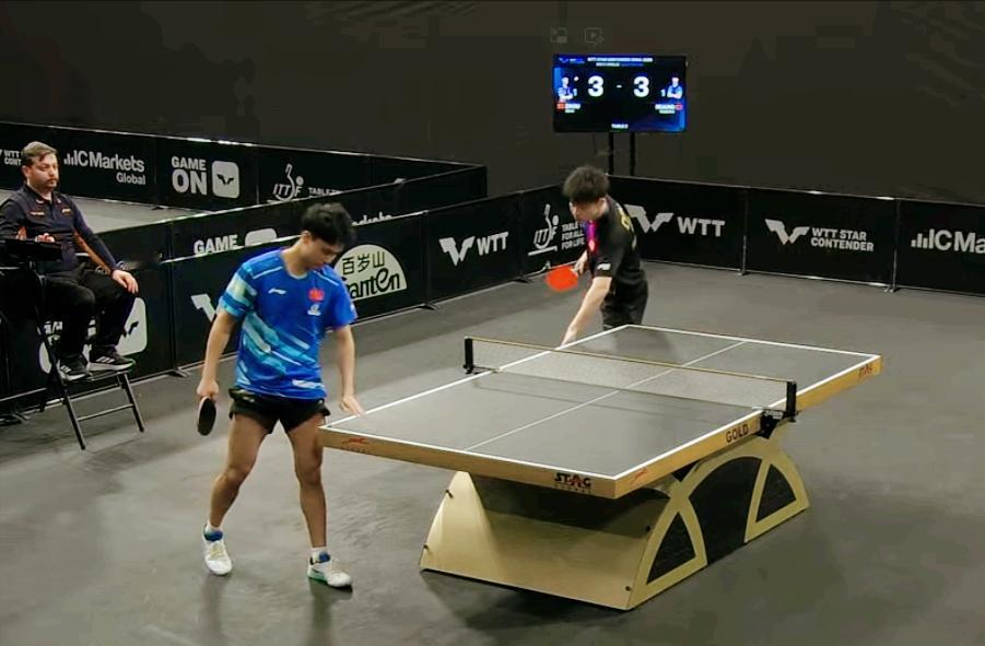 怪不得黄友政能和林诗栋、陈垣宇并称05三剑客，
今天和周启豪打，
打的太棒了。