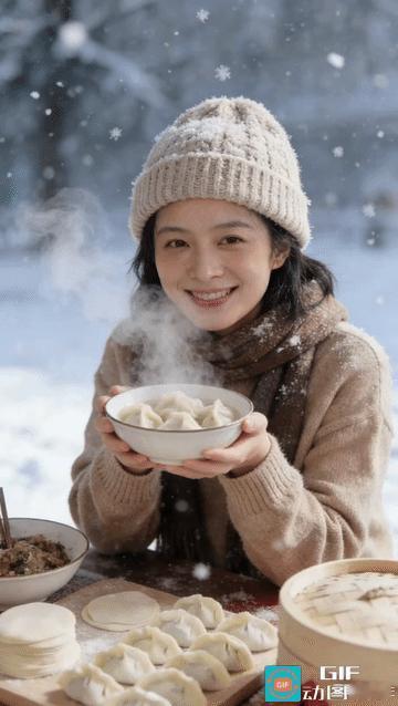 盛一碗情谊饺，让平安开道；抛弃所有烦恼，让快乐拥抱；存贮心中温馨，让寒冷走掉；融