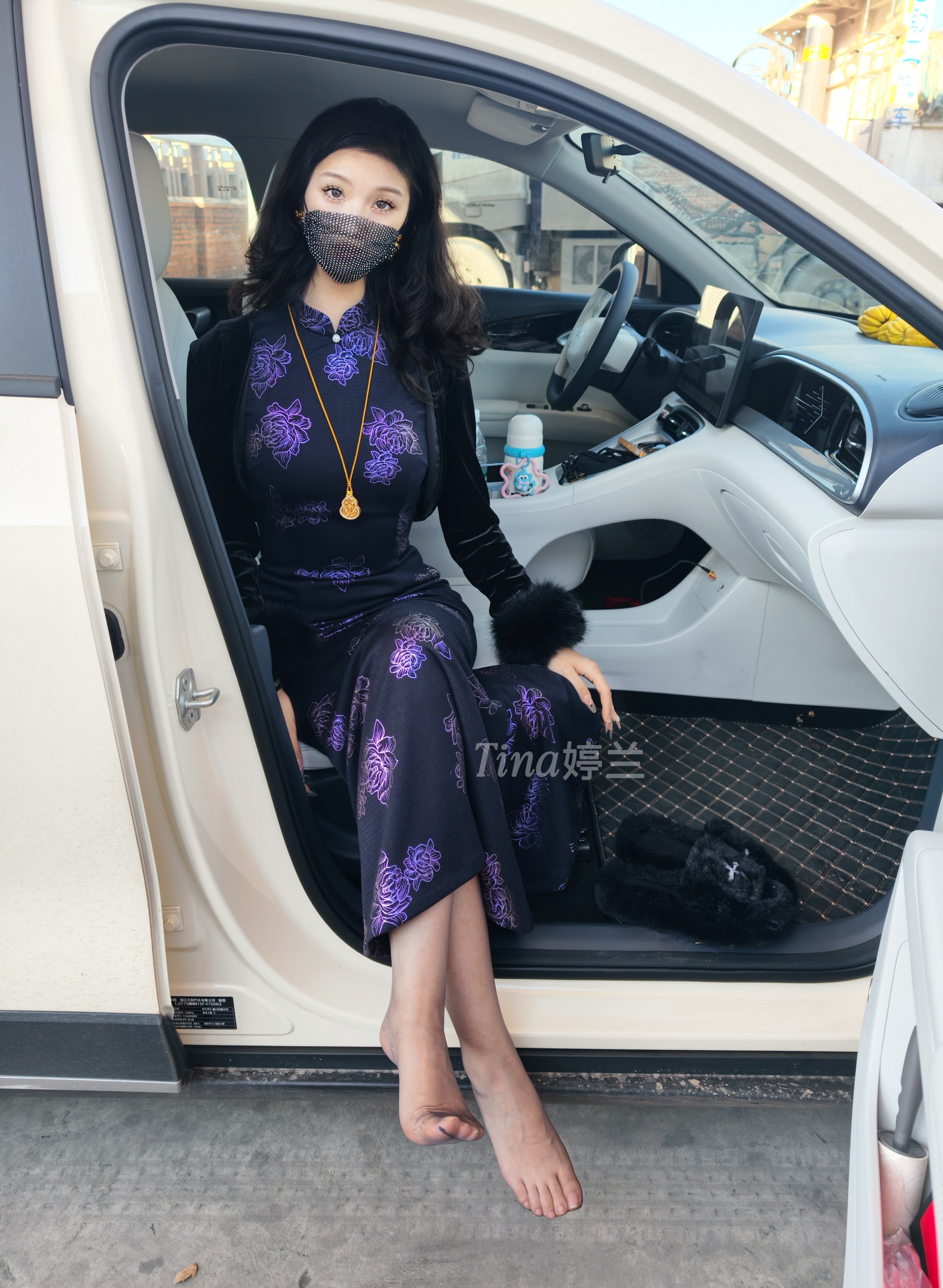 今天是紫色印花～（今天换了个新设备 有没有很清晰）