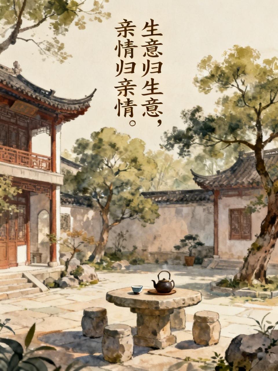 生意归生意，亲情归亲情。生意场上无父子，分家时节无弟兄。人家给你免三块，就是不免