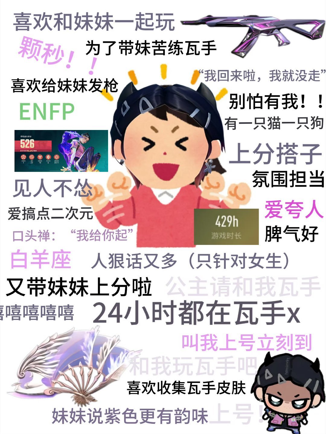 瓦学姐都是遇瓦则强我的瓦搭子是姐姐，枪法稳战术精，进点突破从不犹豫。文能搜点清人