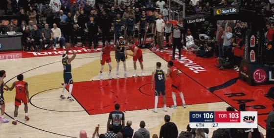 103-106惜败！英格拉姆绝平三分超时无效，猛龙主场憾负残阵掘金
 
北京时间