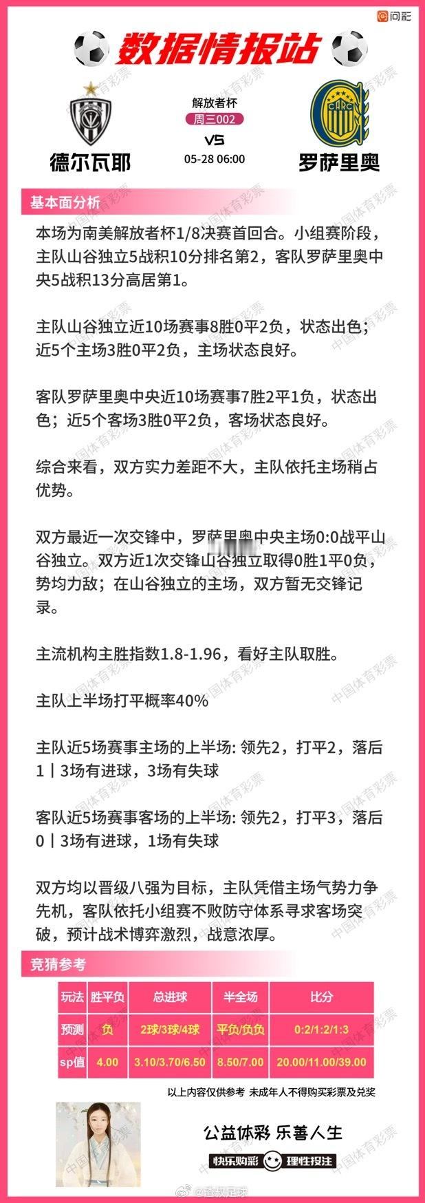 5月27日足球数据情报站 水晶宫VS巴列卡诺德尔瓦耶独立VS罗萨里奥中央亚松森自