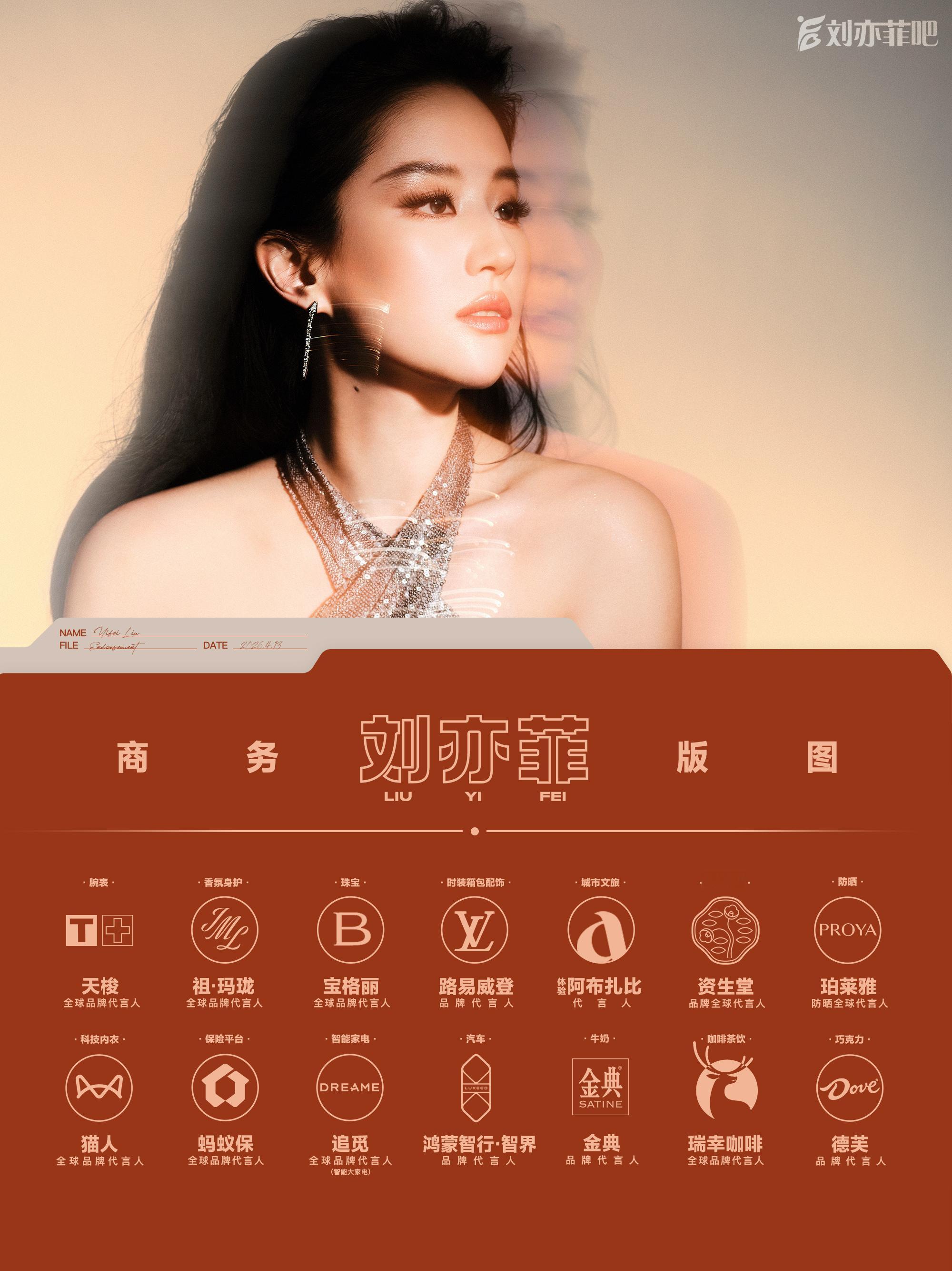 虽说是本周刚更新的商务版图，但谁知道下次更新会多么近呢刘亦菲 刘亦菲的咖位我给到