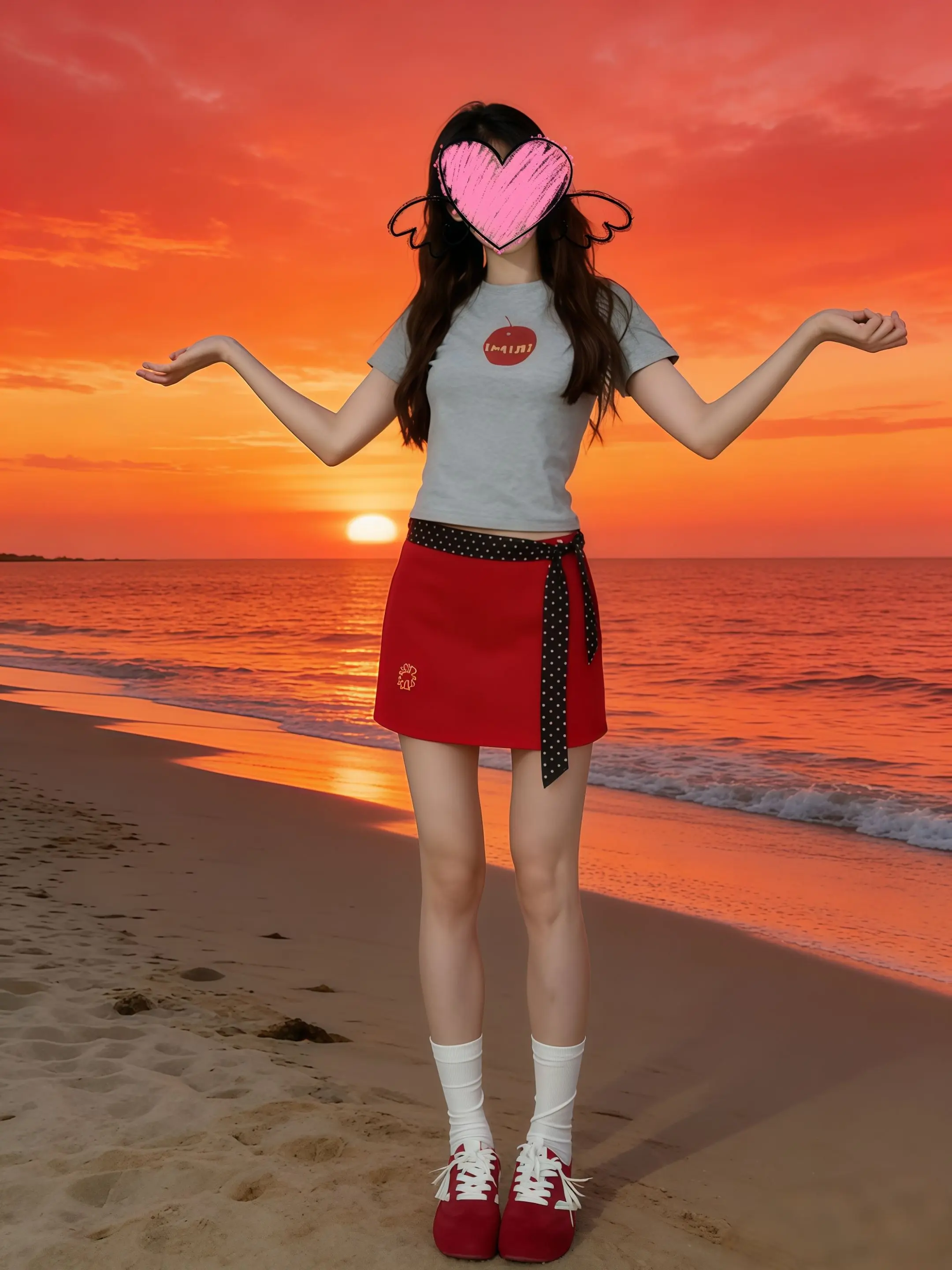 158OoTD.谁懂啊！梨形胯宽真的哭死😭 这条红半裙自带遮胯buf...