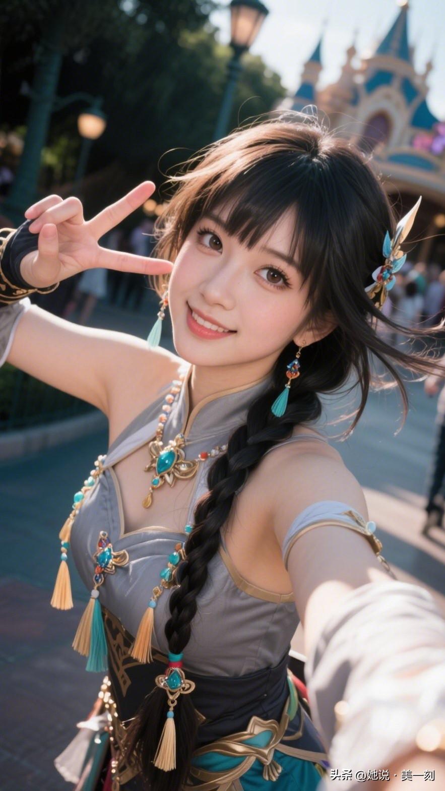 玉佩轻摇，笑语盈盈。分享生活随手拍 梦幻古风少女，打卡童话世界！🌟✨