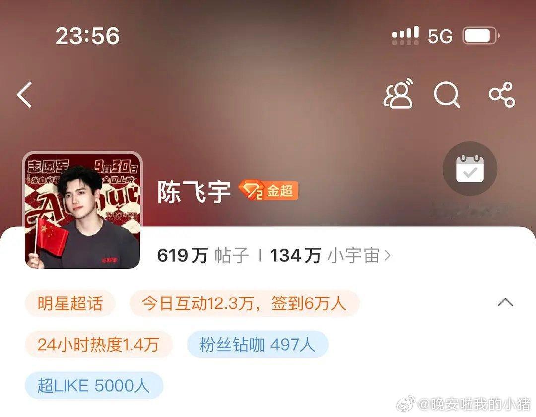 陈飞宇超 Like 破 5000，播剧有效吸粉了，通过作品走向粉丝[抱一抱][抱
