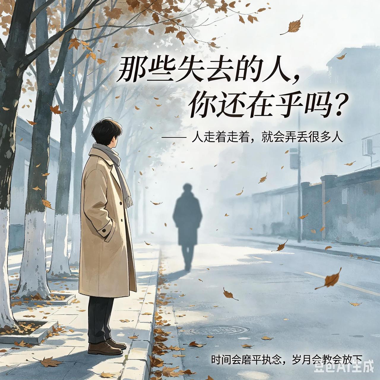 人走着走着，就会弄丢很多人。
 
有些关系，慢慢变淡；
有些缘分，悄无声息走散。