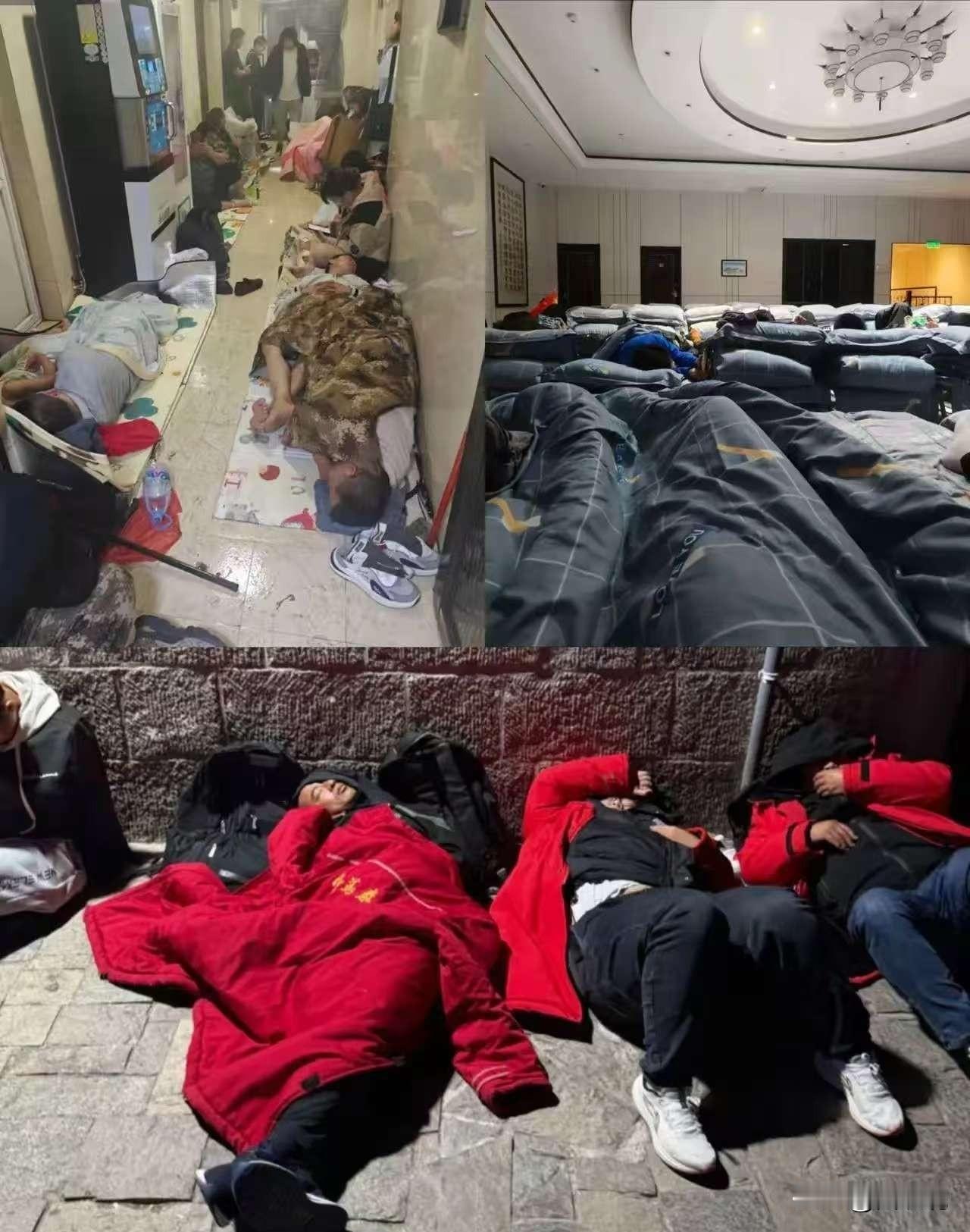 5月1日凌晨，
泰山目前的现状就是这样，
大堂通宵座位100，通铺200，大棉袄