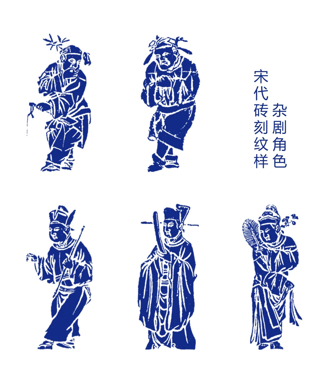 宋代砖刻纹样杂剧角色