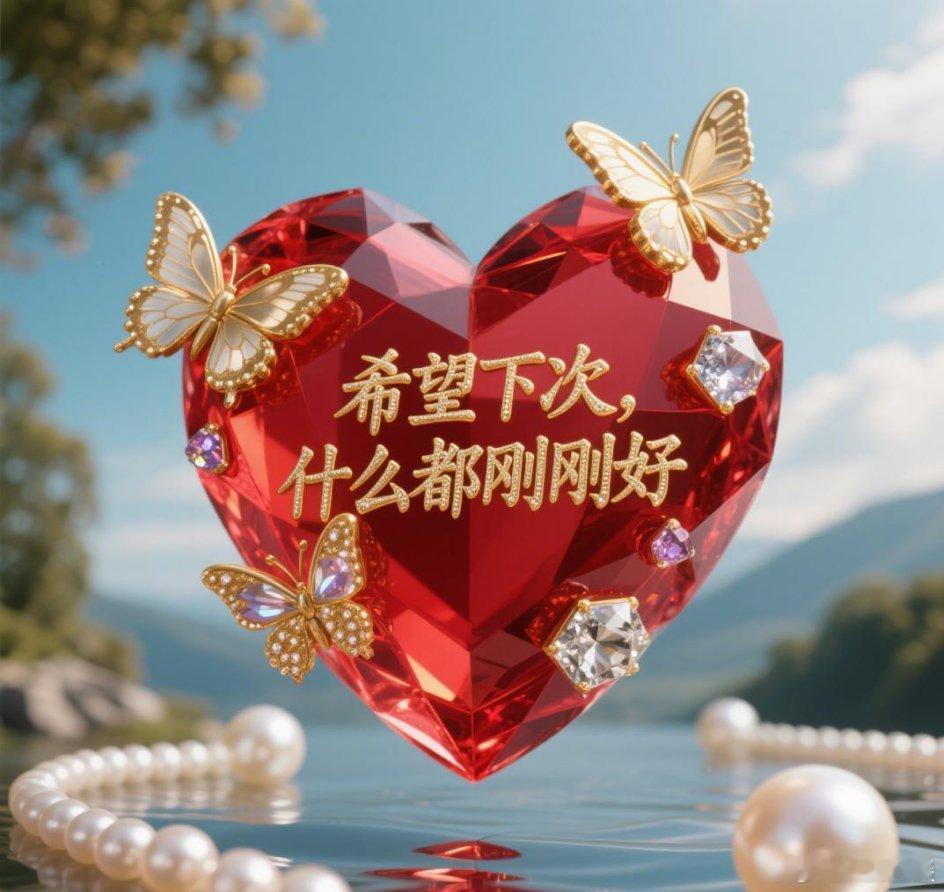 蝴蝶停在心上，珍珠串起梦想，希望下次，什么都刚刚好💞💕早安吉祥💖‍每日一善