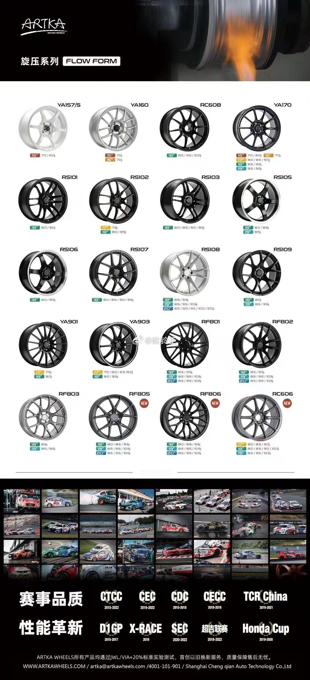 国货品牌 ： ARTKA  旋压轮毂 