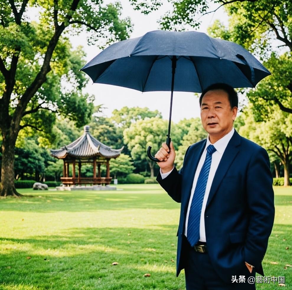 清晨撑一把伞独自散步，细密的雨丝轻轻敲打伞面，隔绝了外界匆忙的声响。不必追赶朝阳