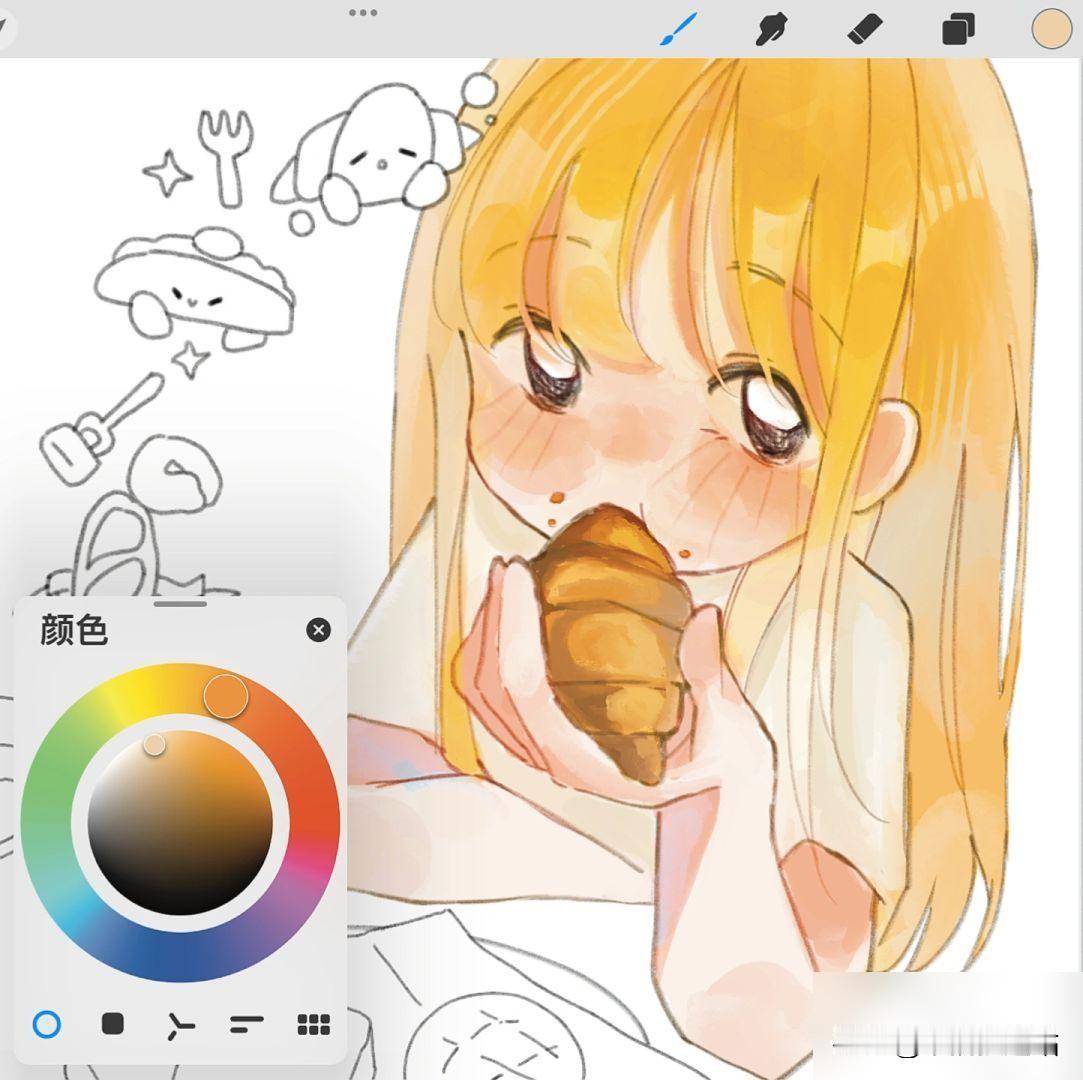 嚼嚼嚼🥐🥖🍞

昨天直播的时候宝宝们陪我勾的线嘿嘿 直播画效率好高！ #插