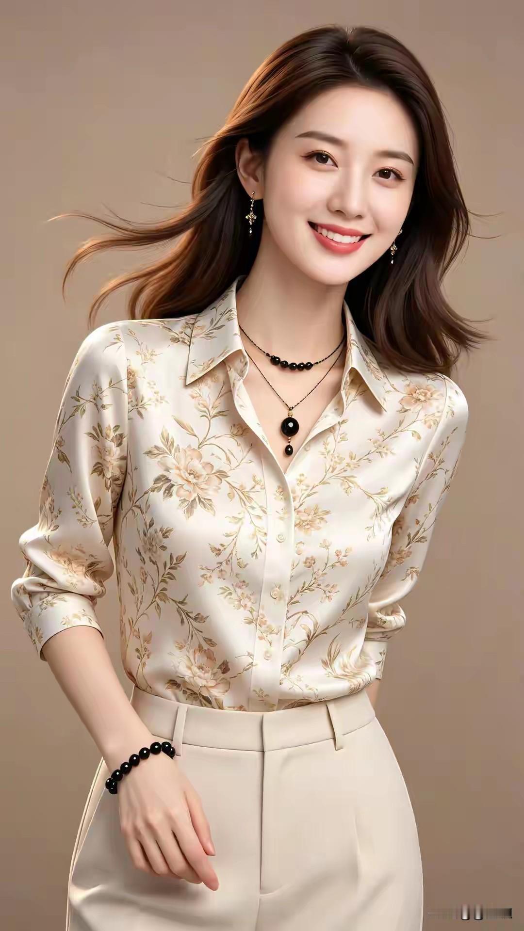 职业女性，自信满满。
优雅智慧，不让须眉。
上得厅堂，下得厨房。
女中豪杰，巾帼