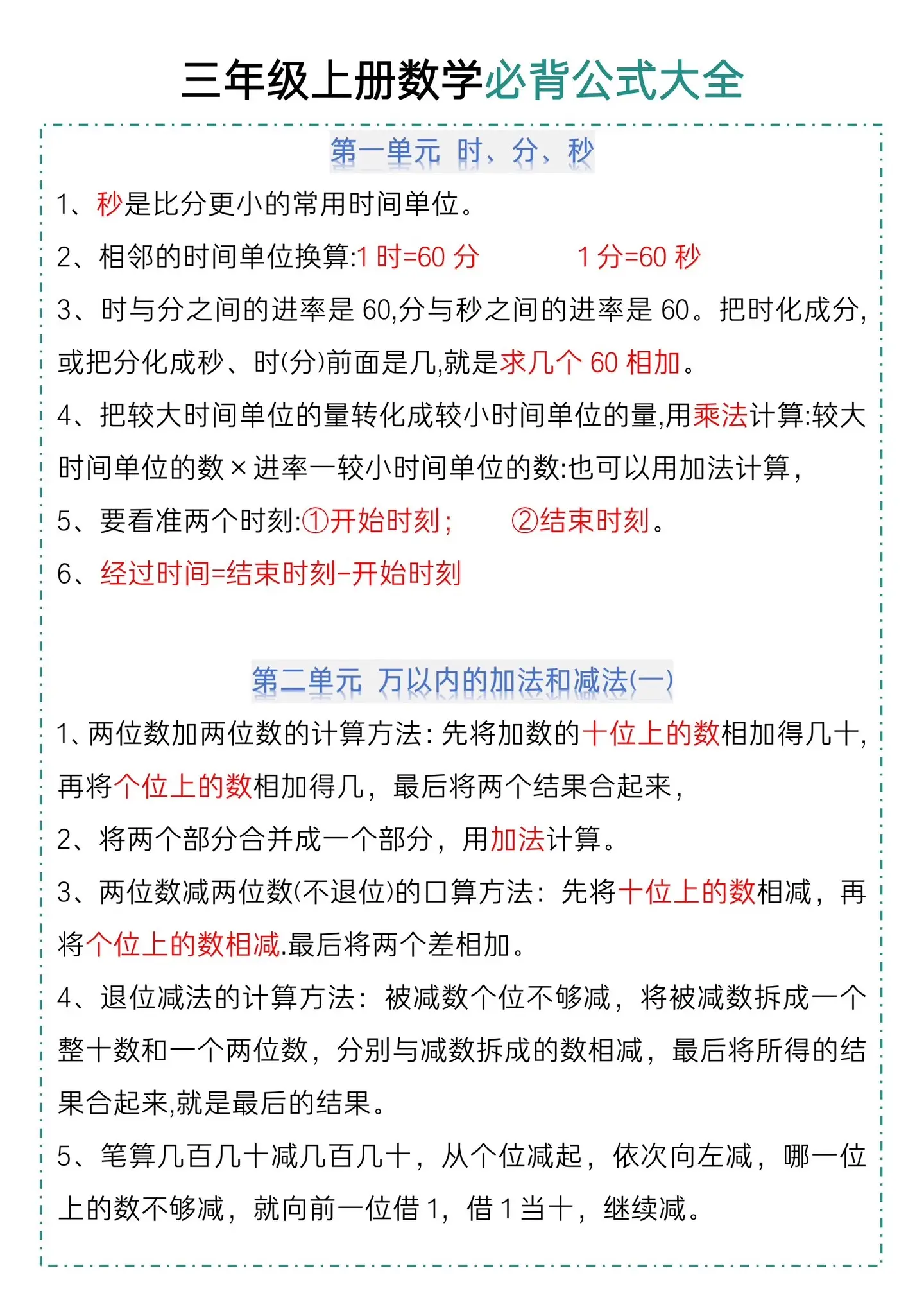 三年级上册数学必背公式大全‼️。三年级上册数学必背公式大全‼️涵盖了所...