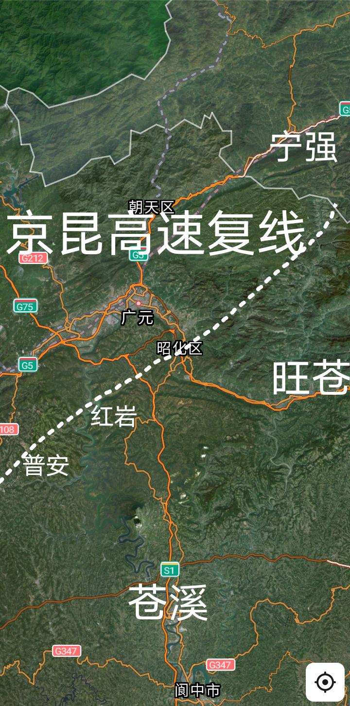 好消息，G5京昆高速复线广元至汉中段(川陕界)全长约1.6公里的新桥坝连续刚构特