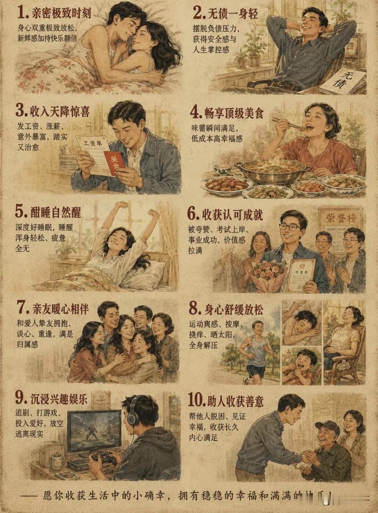 人生十大爽事，愿你此生都有。 ​​​