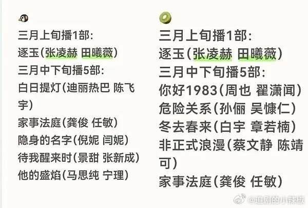 其他剧都扎堆在下旬了，不敢想站内固屏专栏该怎么分