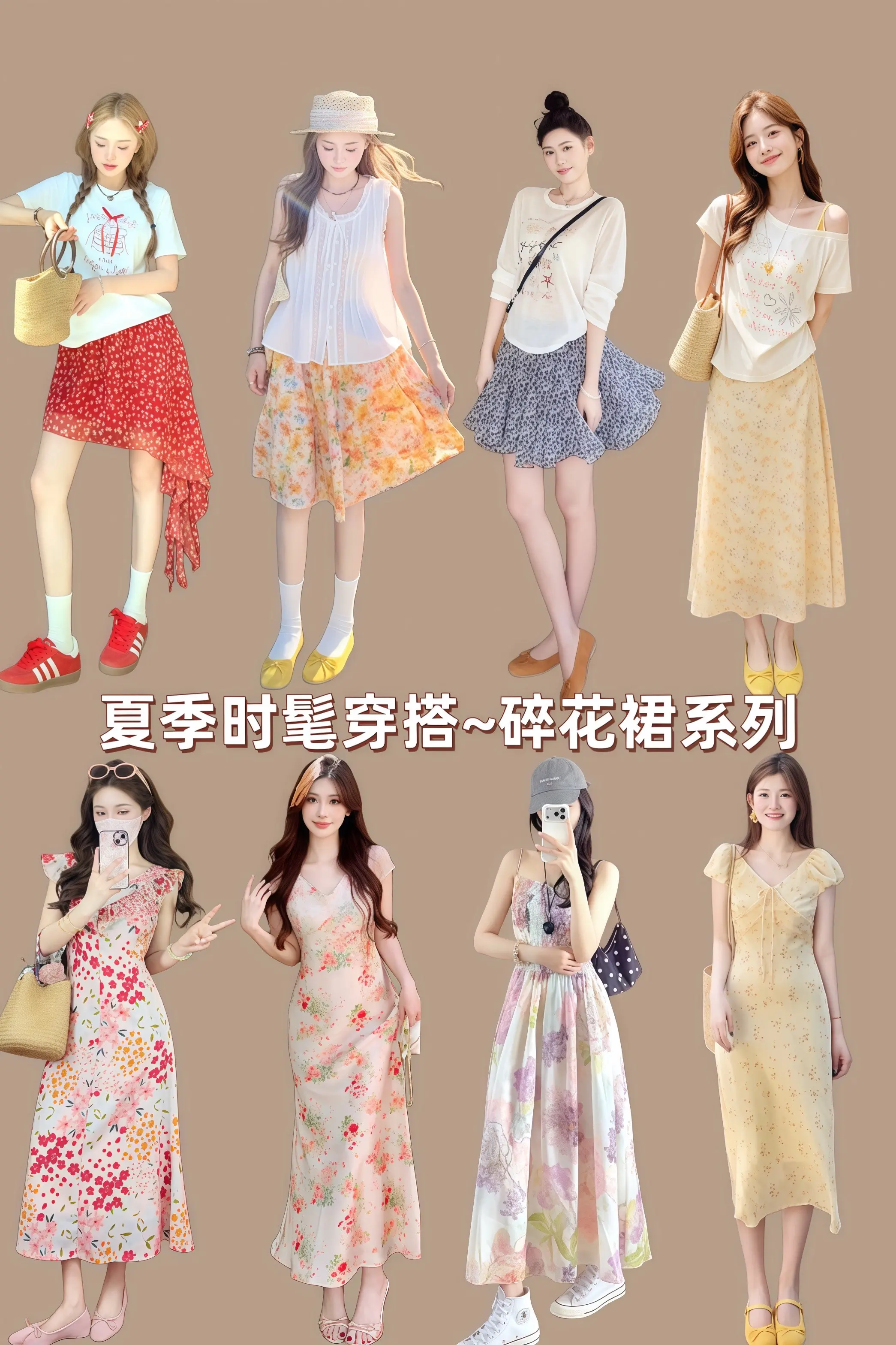 王楚然把碎花裙穿得太惊艳了 精致女孩的夏日穿搭图鉴 碎花裙 夏日时髦穿...