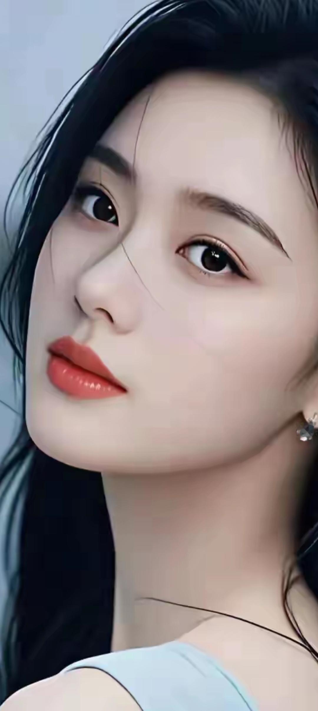温柔眼波流转，红唇轻启，岁月静好。