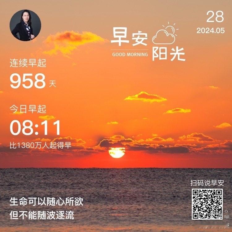 #早安#生命可以随心所欲但不能随波逐流  ​​​