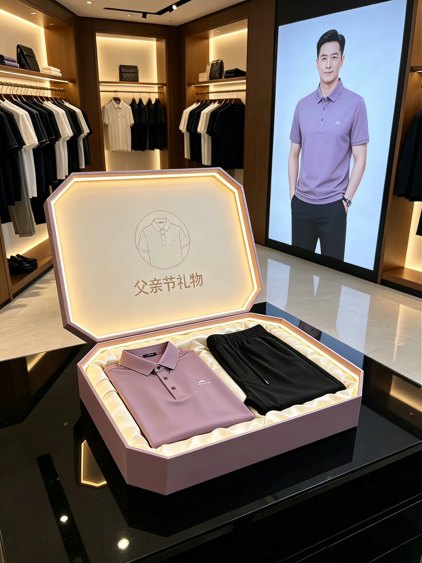 父亲节礼物送什么好 父亲节礼物 冰丝速干衣男 桑蚕丝套装 父亲节爸爸装夏季套装