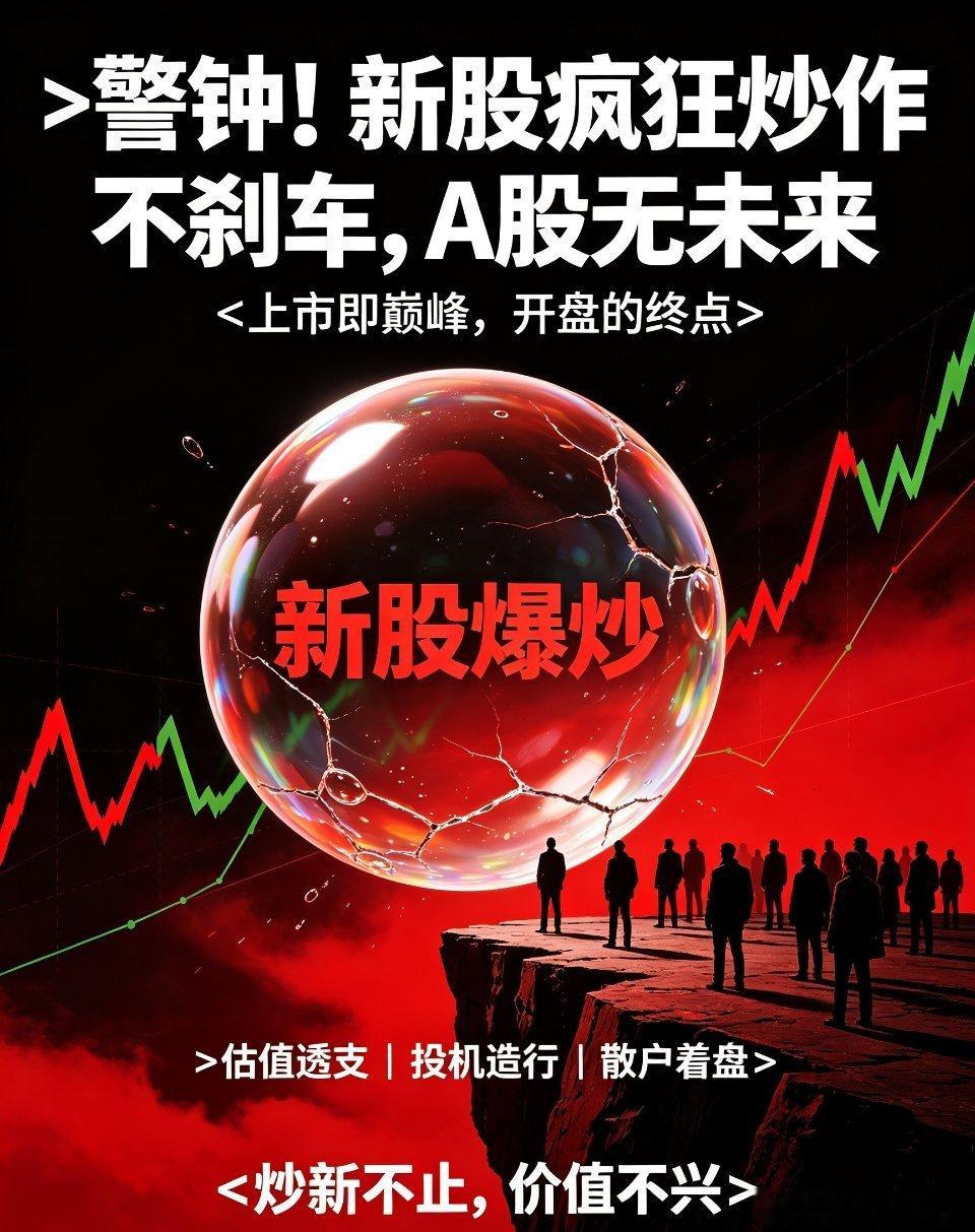 警钟！新股疯狂炒作不刹车，A股无未来！当下A股最大的隐患，不是指数震荡，不是题材