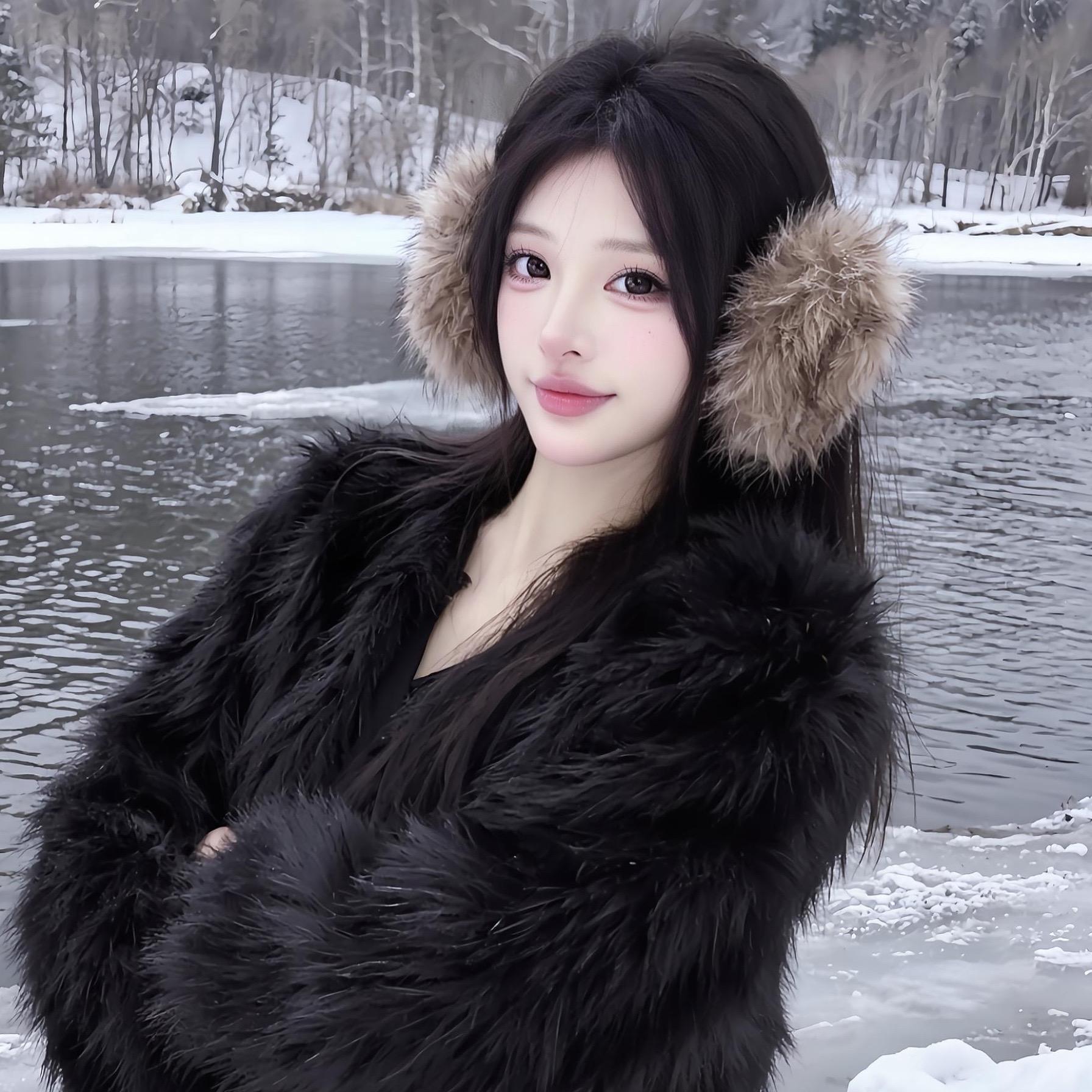 自制冬日氛围感头像