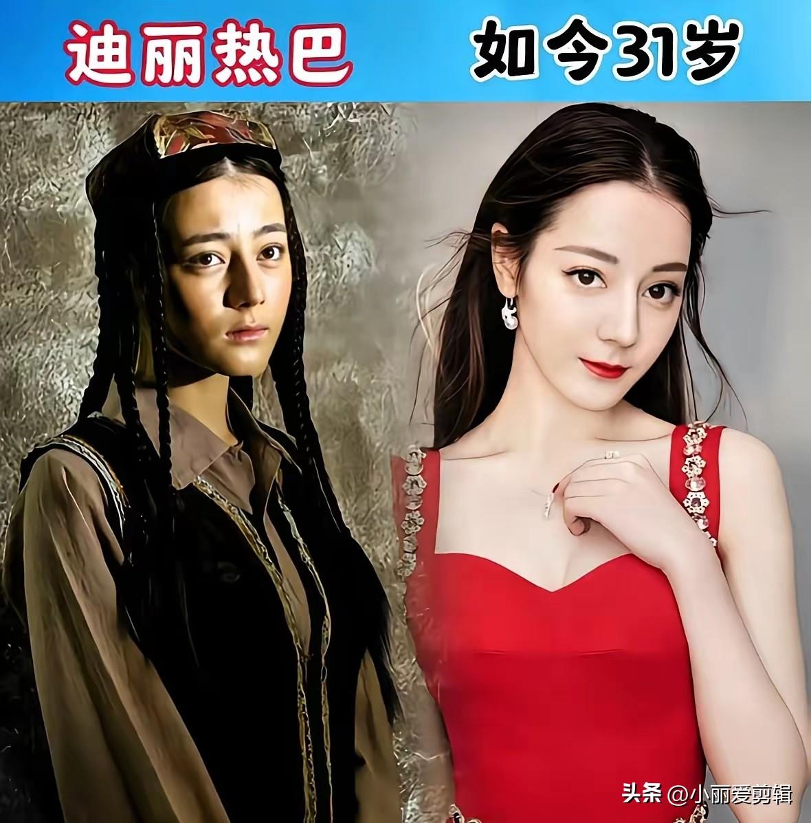 很多刚踏入娱乐圈的女明星，青涩朴素，带着普通女孩子的稚气，五官轮廓还没完全长开。