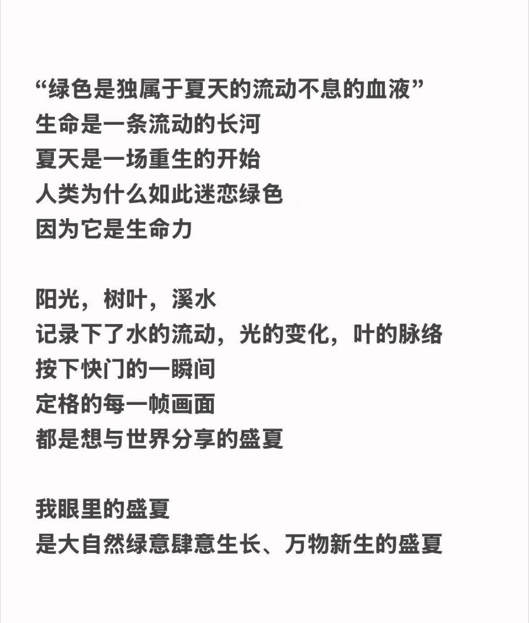 人类是如此迷恋夏与生命力 