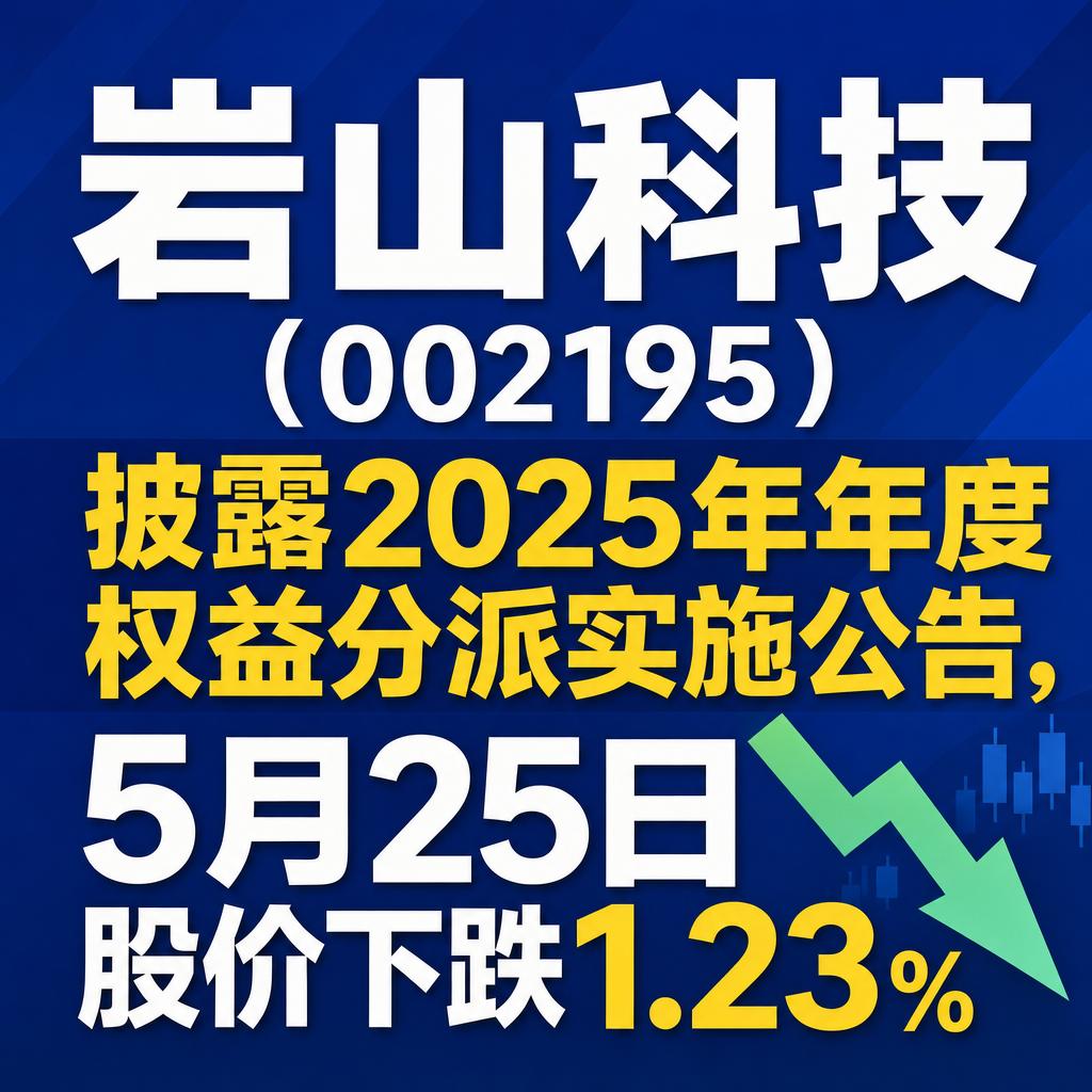 岩山科技分红公告引股价波动 藏资本博弈三大信号
5月25日，岩山科技一头扎进了“
